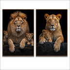 Quadro Família de leão