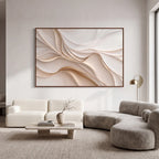 Quadro Decorativo Fluxo de Marfim - 1 Peça