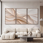 Quadro Decorativo Fluxo de Marfim - Trio