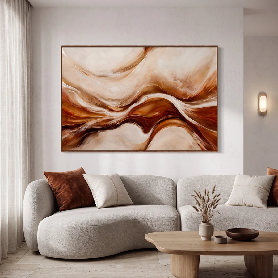 Quadro Decorativo Ondas de Âmbar