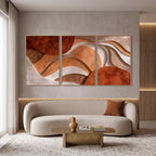 Quadro Decorativo Terracota Orgânica - Trio