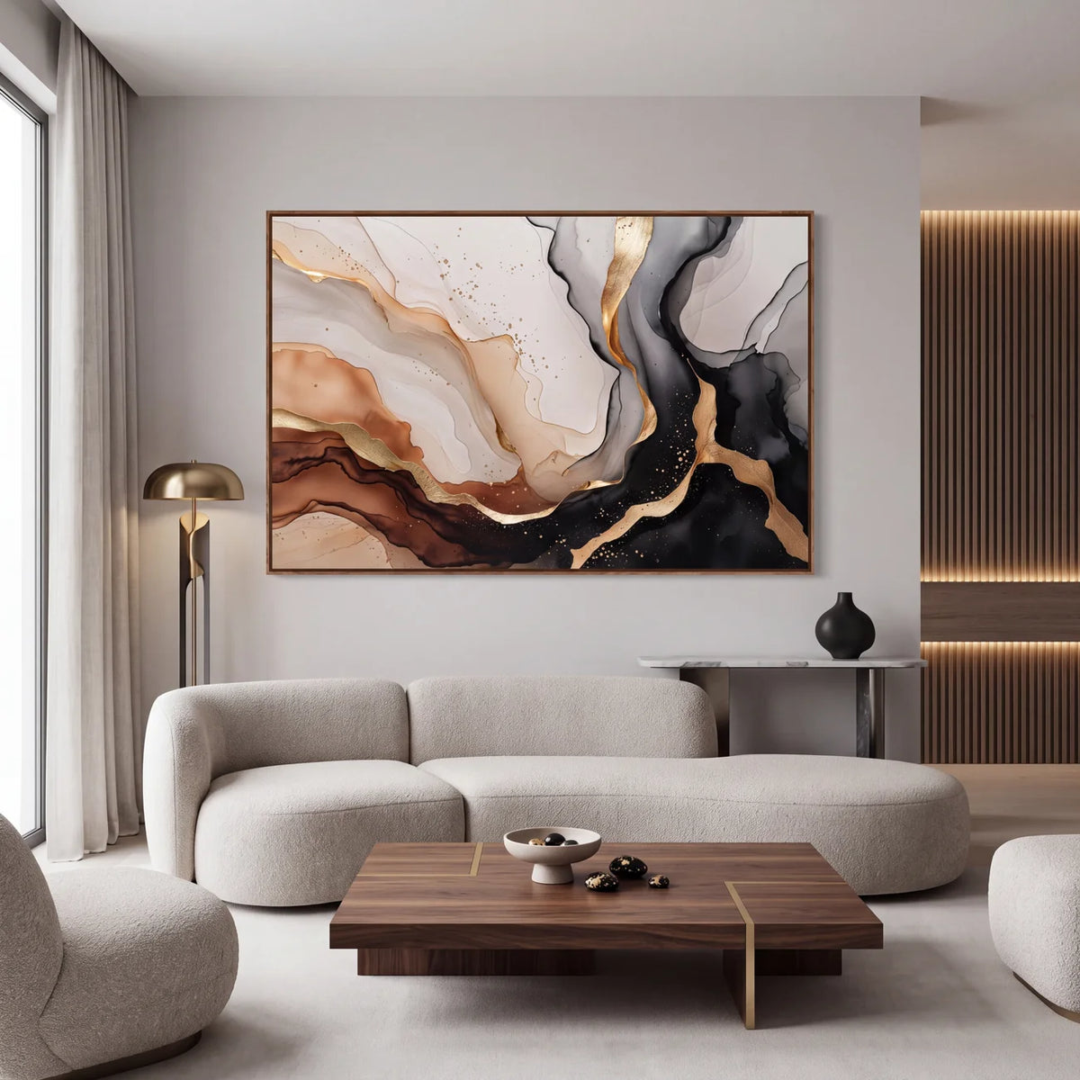 Quadro Decorativo Veios de Ônix - 1 Peça
