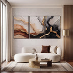 Quadro Decorativo Veios de Ônix - Trio