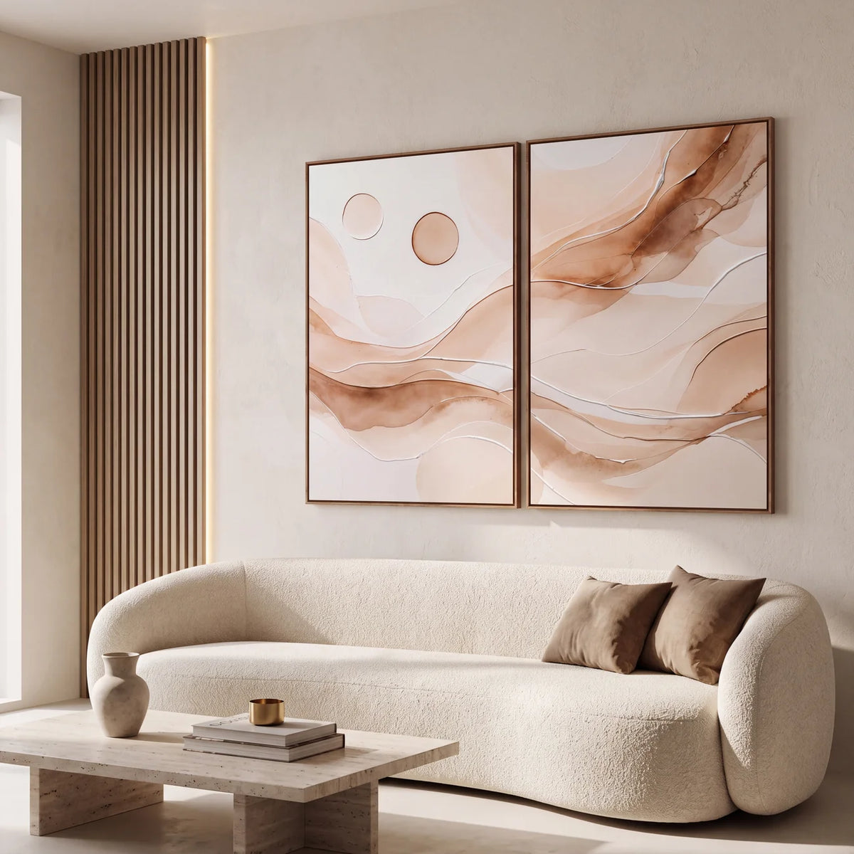 Quadro Decorativo Brisa Rosé - Dupla