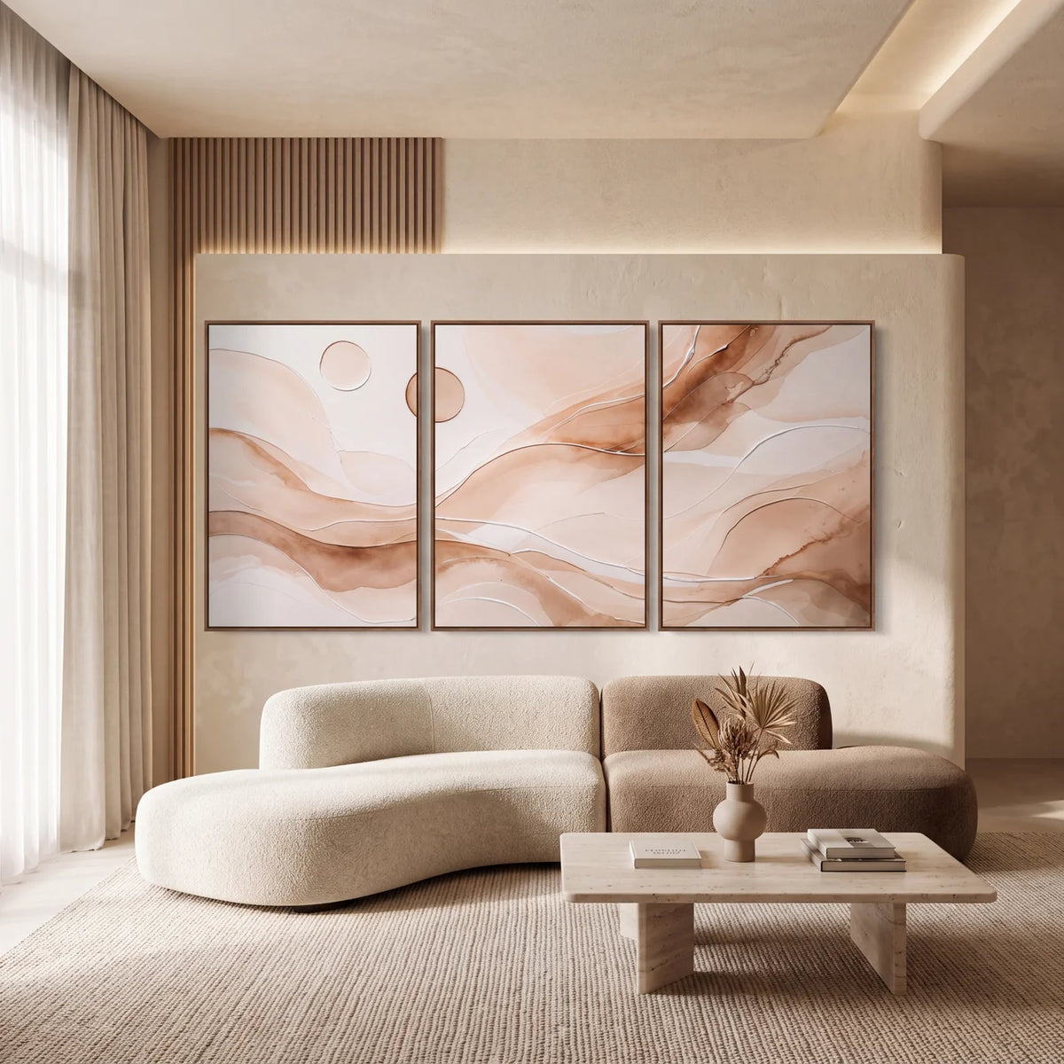 Quadro Decorativo Brisa Rosé - Trio
