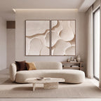 Quadro Decorativo Relevo de Marfim - Dupla