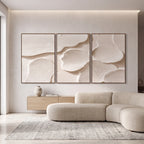 Quadro Decorativo Relevo de Marfim - Trio