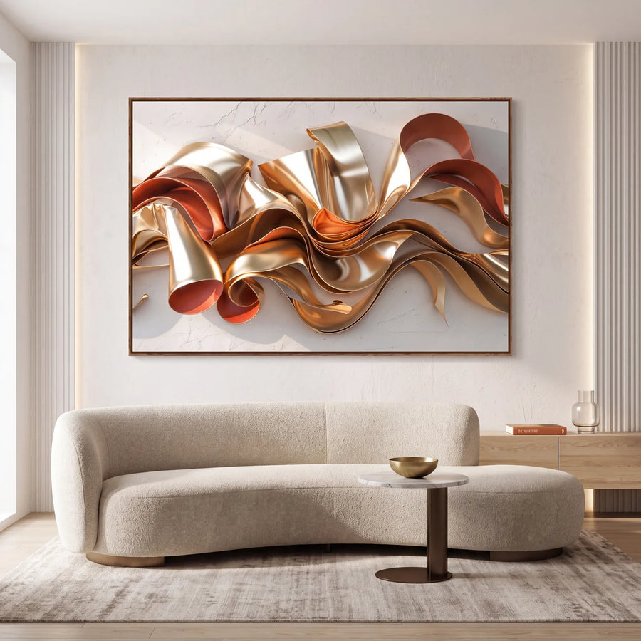 Quadro Decorativo Laços de Bronze