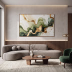Quadro Decorativo Fluxo Esmeralda - 1 Peça