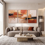 Quadro Decorativo Horizonte Terracota - Trio