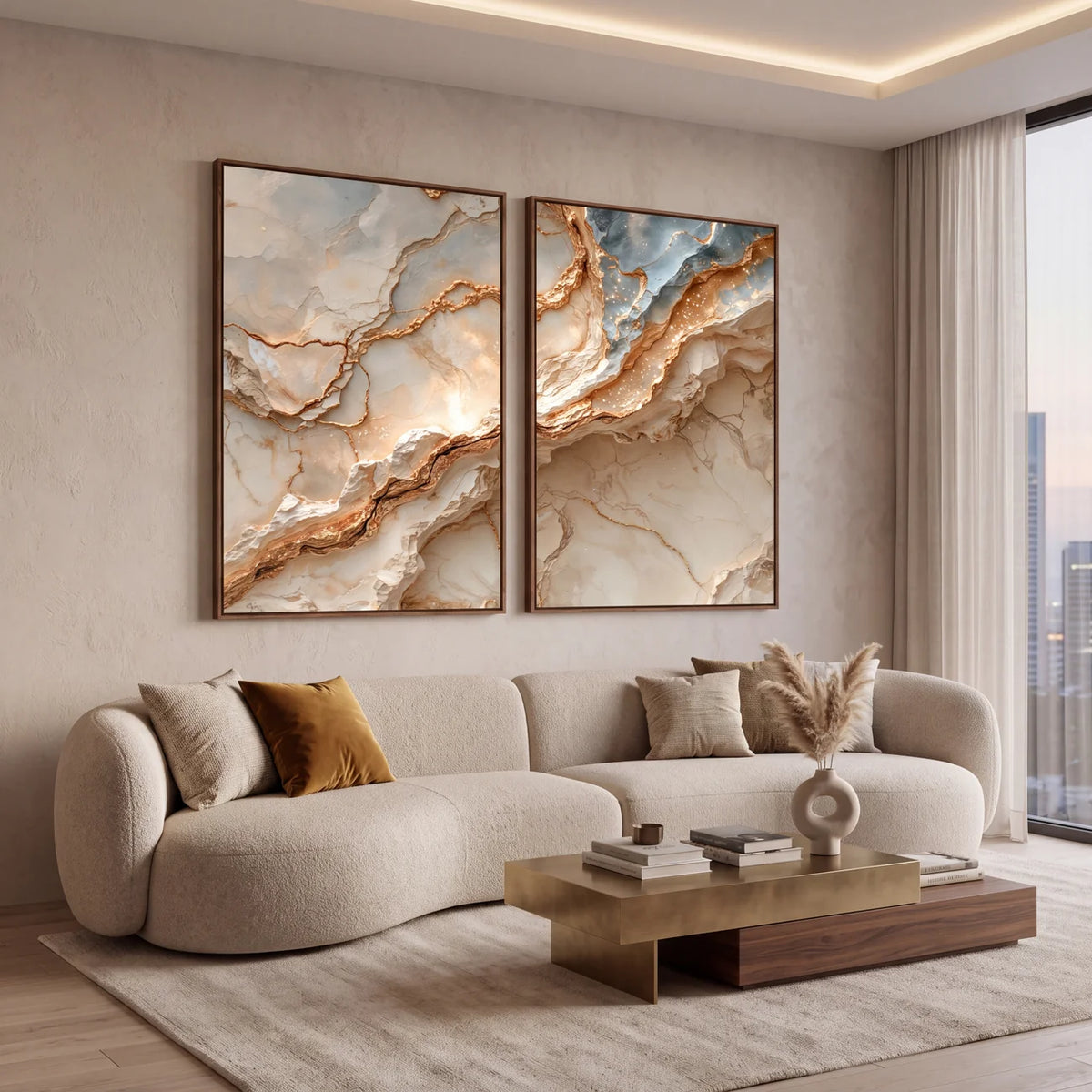 Quadro Decorativo Pedra de Champagne - Dupla