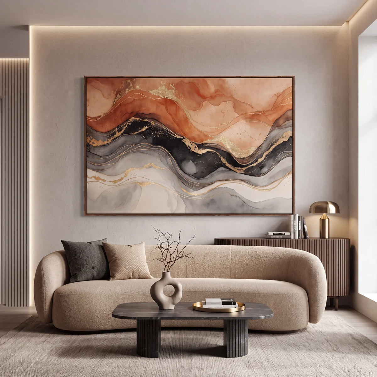 Quadro Decorativo Fusão Terracota - 1 Peça