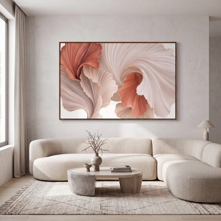 Quadro Decorativo Pétalas Terracota