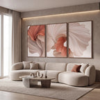 Quadro Decorativo Pétalas Terracota - Trio