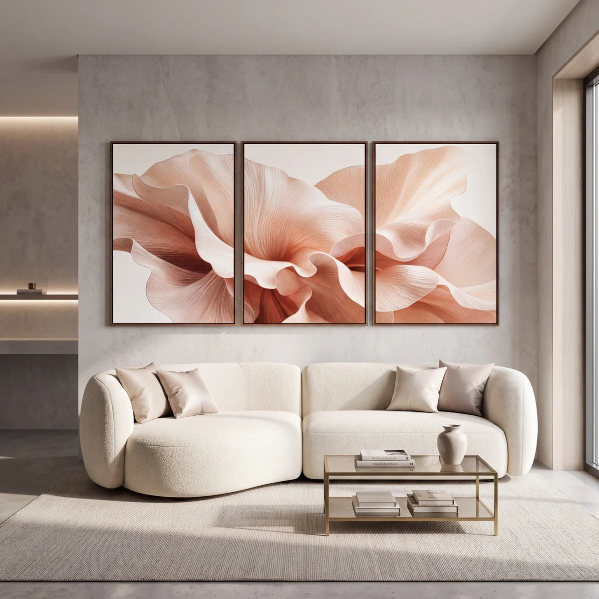 Quadro Decorativo Seda Rosé - Trio