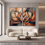 Quadro Decorativo Lótus de Âmbar - Dupla