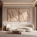 Quadro Decorativo Geometria de Areia - Dupla
