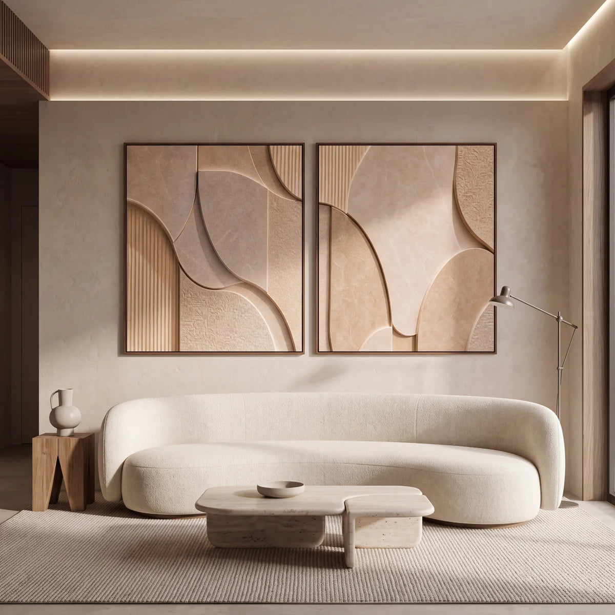 Quadro Decorativo Geometria de Areia - Dupla