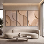 Quadro Decorativo Geometria de Areia - Trio