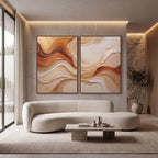 Quadro Decorativo Dunas de Cobre - Dupla