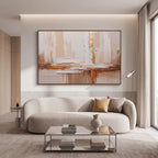 Quadro Decorativo Horizonte Champagne - 1 Peça
