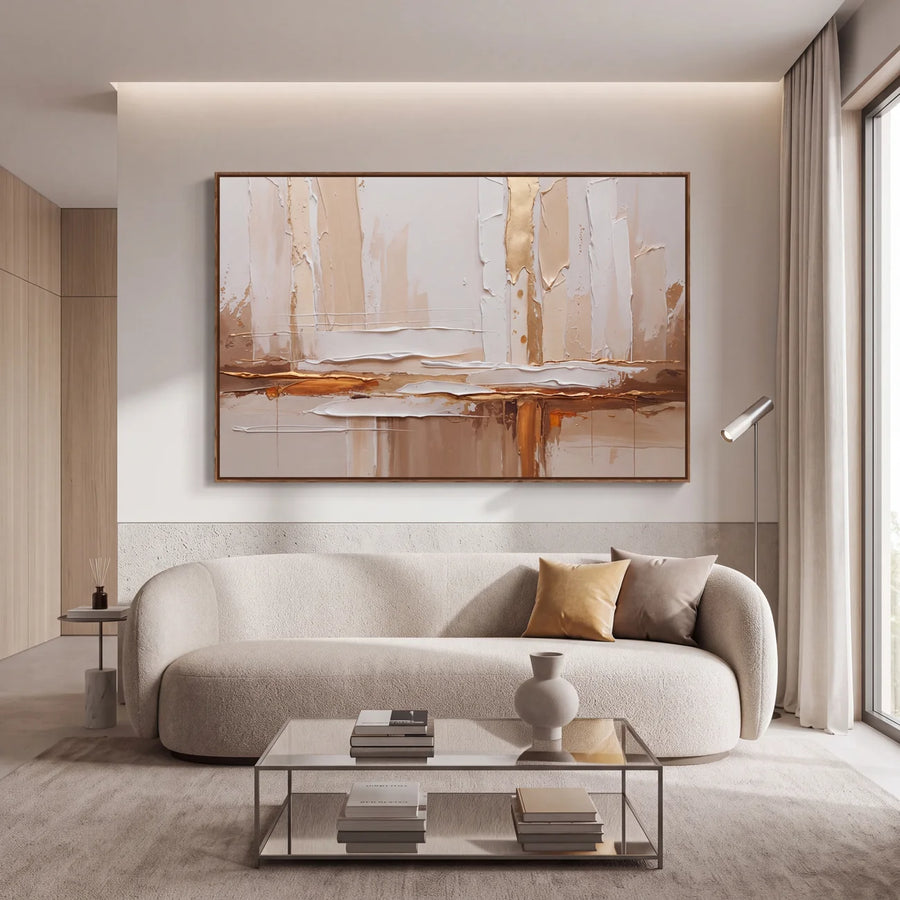 Quadro Decorativo Horizonte Champagne