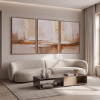 Quadro Decorativo Horizonte Champagne - Trio