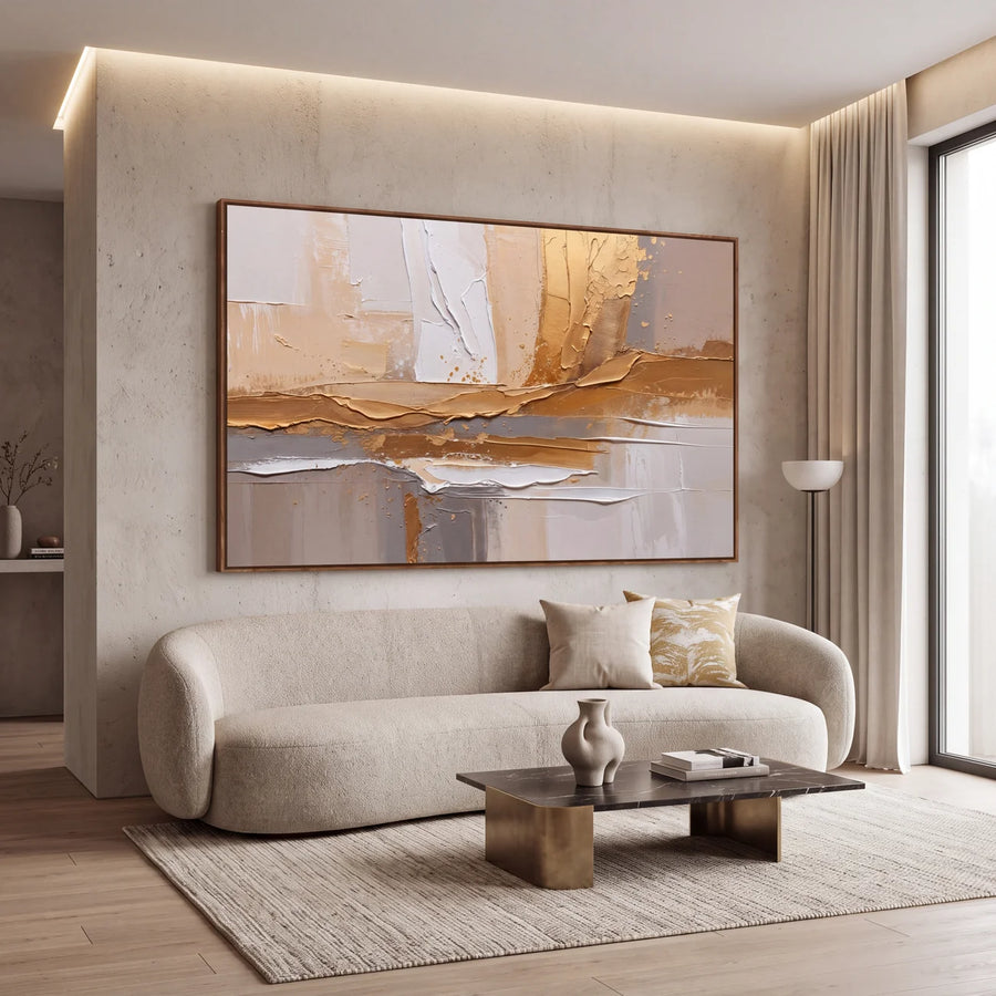 Quadro Decorativo Equilíbrio Champagne