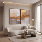 Quadro Decorativo Equilíbrio Champagne - Dupla