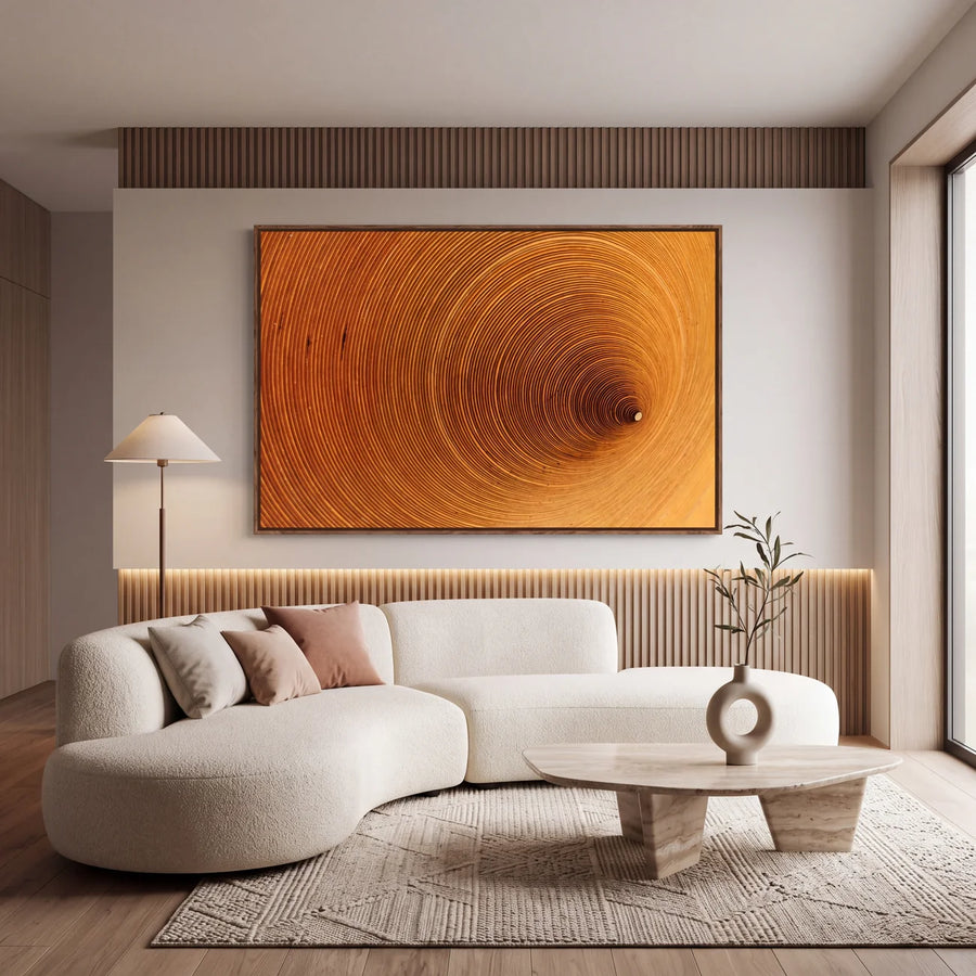 Quadro Decorativo Espiral Âmbar