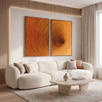 Quadro Decorativo Espiral Âmbar - Dupla