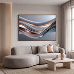 Quadro Decorativo Curvas de Titânio - 1 Peça