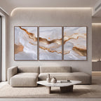 Quadro Decorativo Nuvens de Ouro - Trio