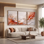 Quadro Decorativo Pétala Coral - Trio