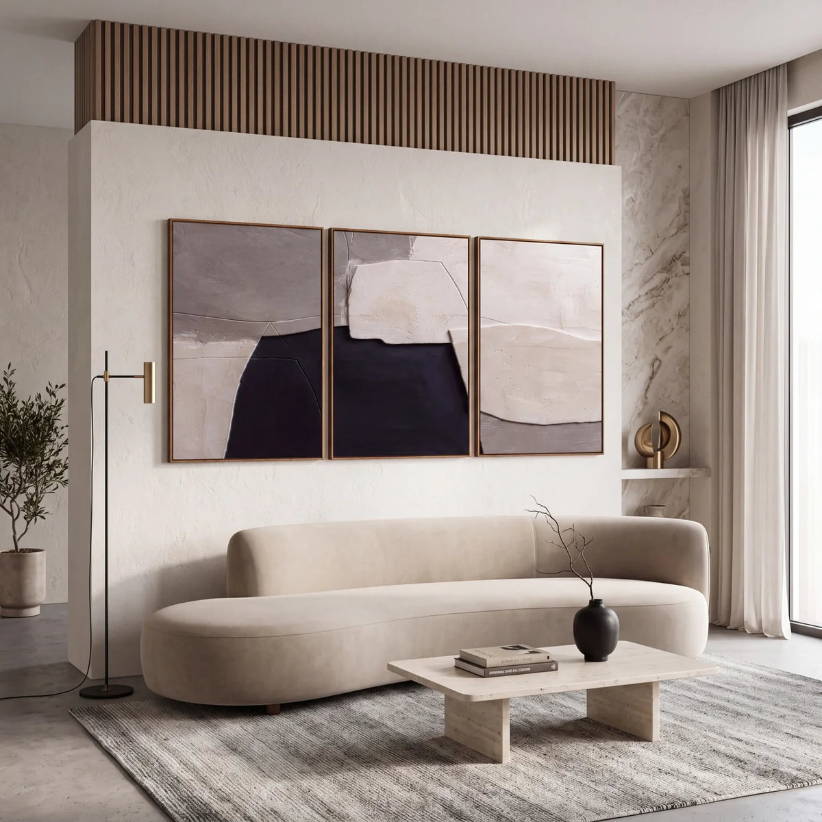 Quadro Decorativo Equilíbrio Mineral - Trio