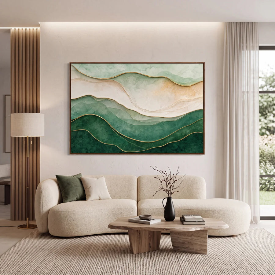 Quadro Decorativo Horizonte Esmeralda