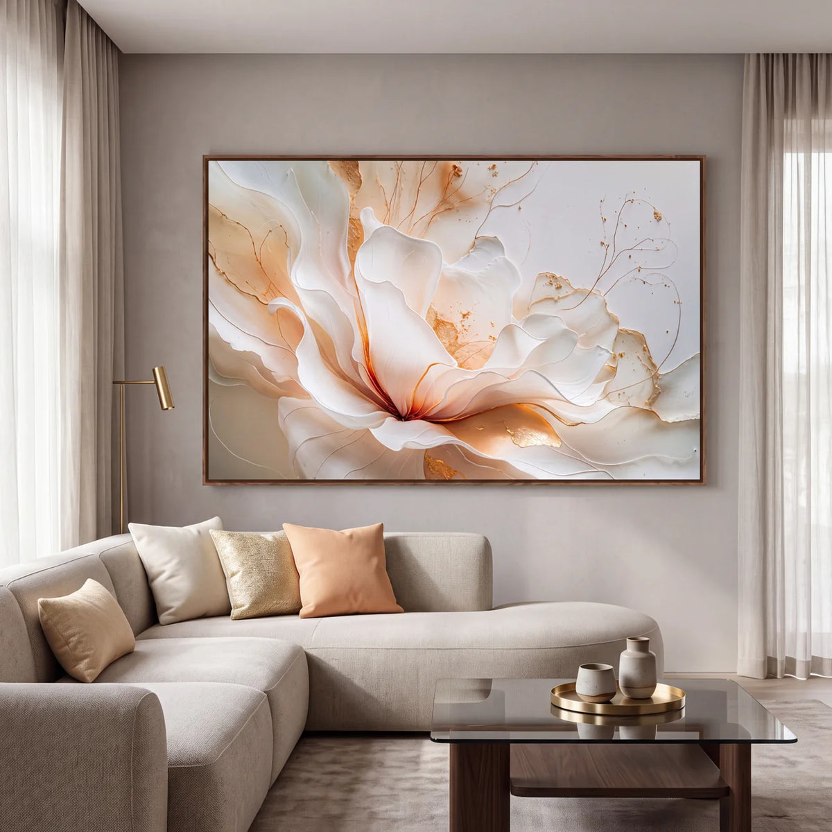 Quadro Decorativo Flor de Champagne - 1 Peça