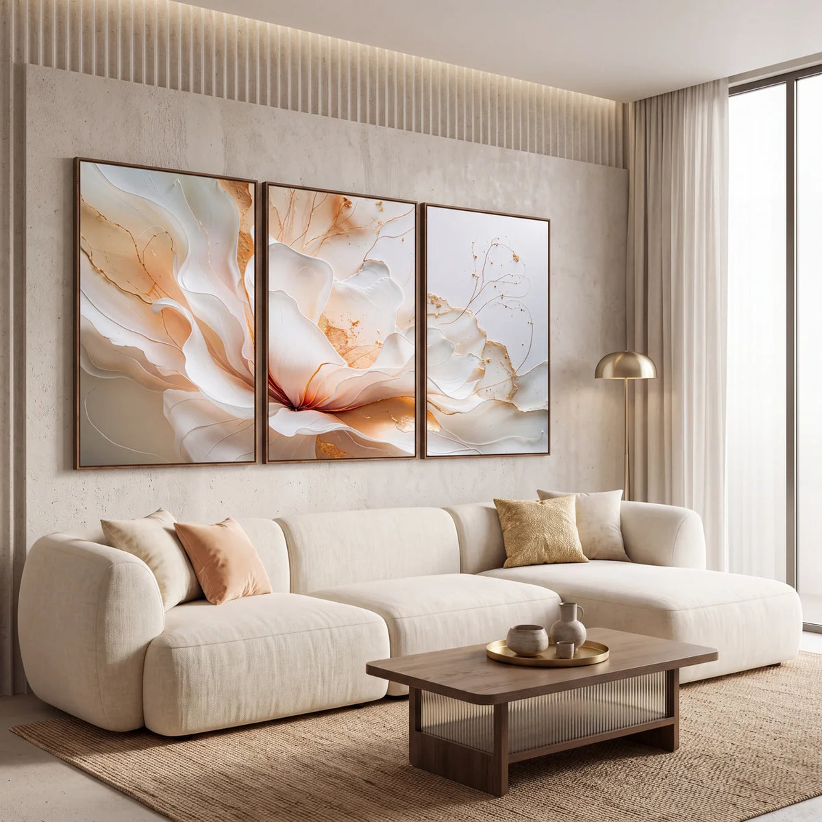 Quadro Decorativo Flor de Champagne - Trio