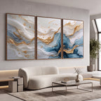 Quadro Decorativo Maré de Safira - Trio