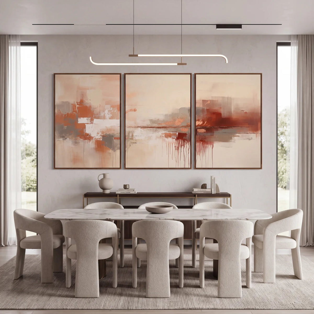 Quadro Decorativo Bruma Terracota - Trio