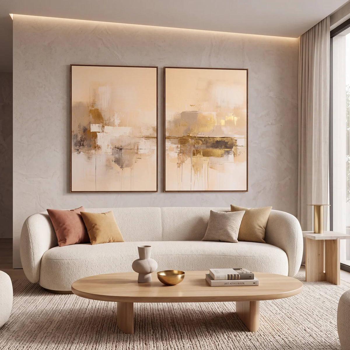 Quadro Decorativo Essência de Areia - Dupla