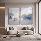 Quadro Decorativo Névoa Azul - Dupla