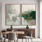 Quadro Decorativo Horizonte Botânico - Dupla