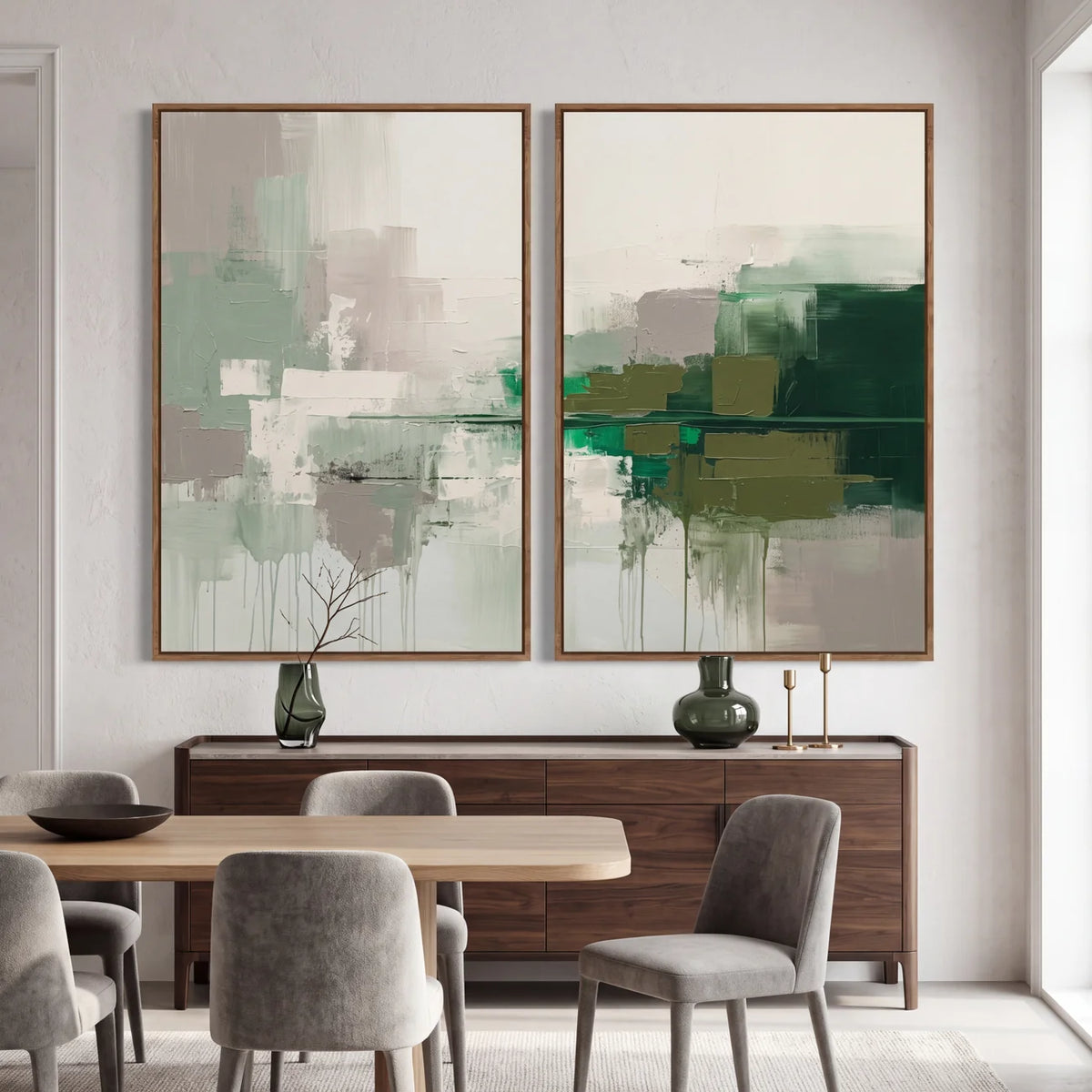 Quadro Decorativo Horizonte Botânico - Dupla