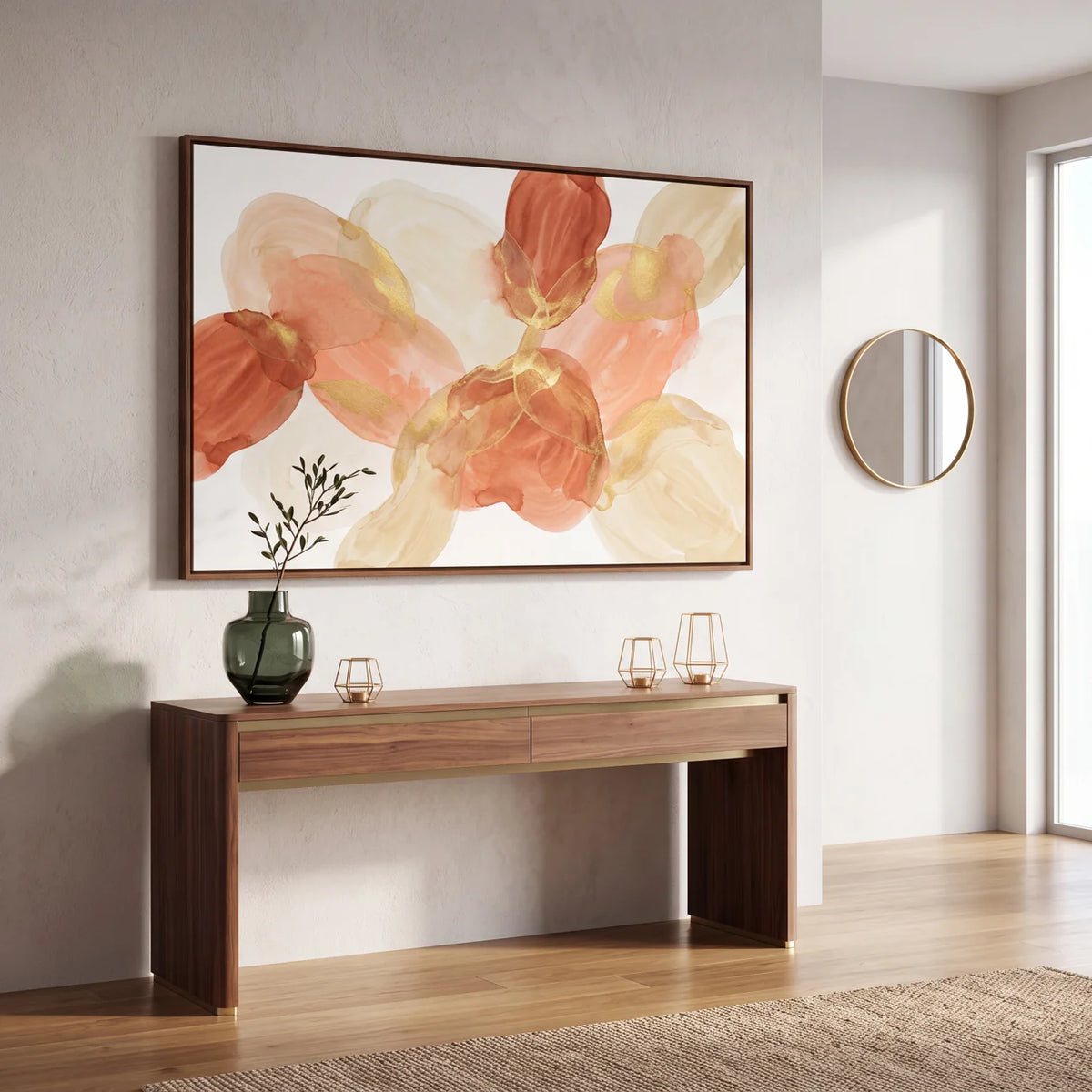 Quadro Decorativo Pétalas de Terracota - 1 Peça