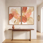 Quadro Decorativo Pétalas de Terracota - Dupla