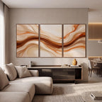 Quadro Decorativo Veios de Terracota - Trio