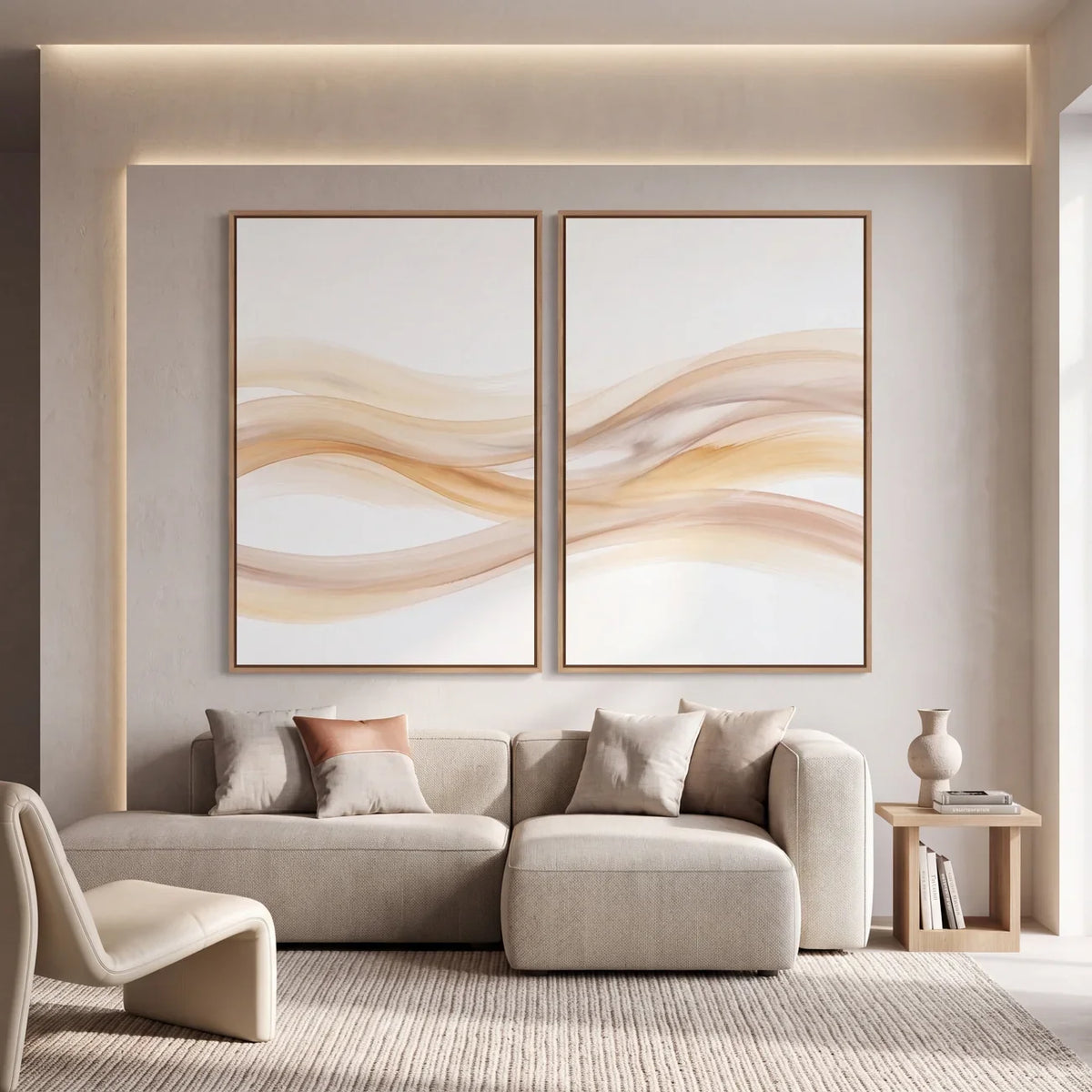 Quadro Decorativo Brisa Dourada - Dupla
