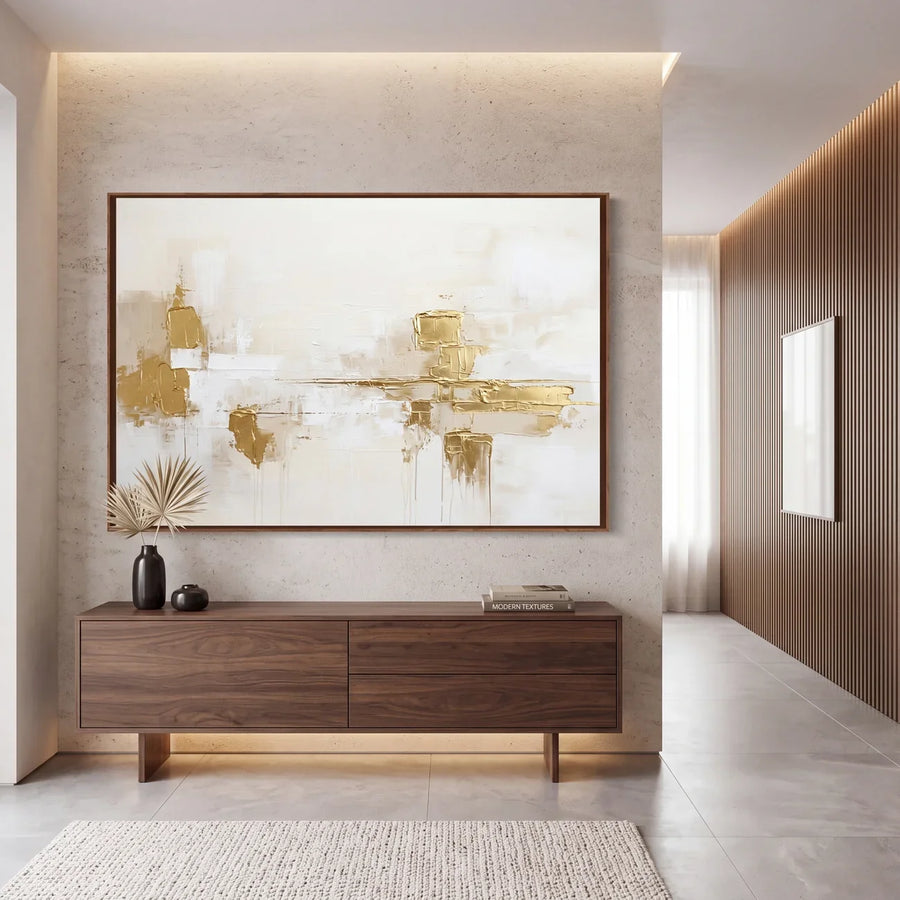 Quadro Decorativo Fragmentos Dourados