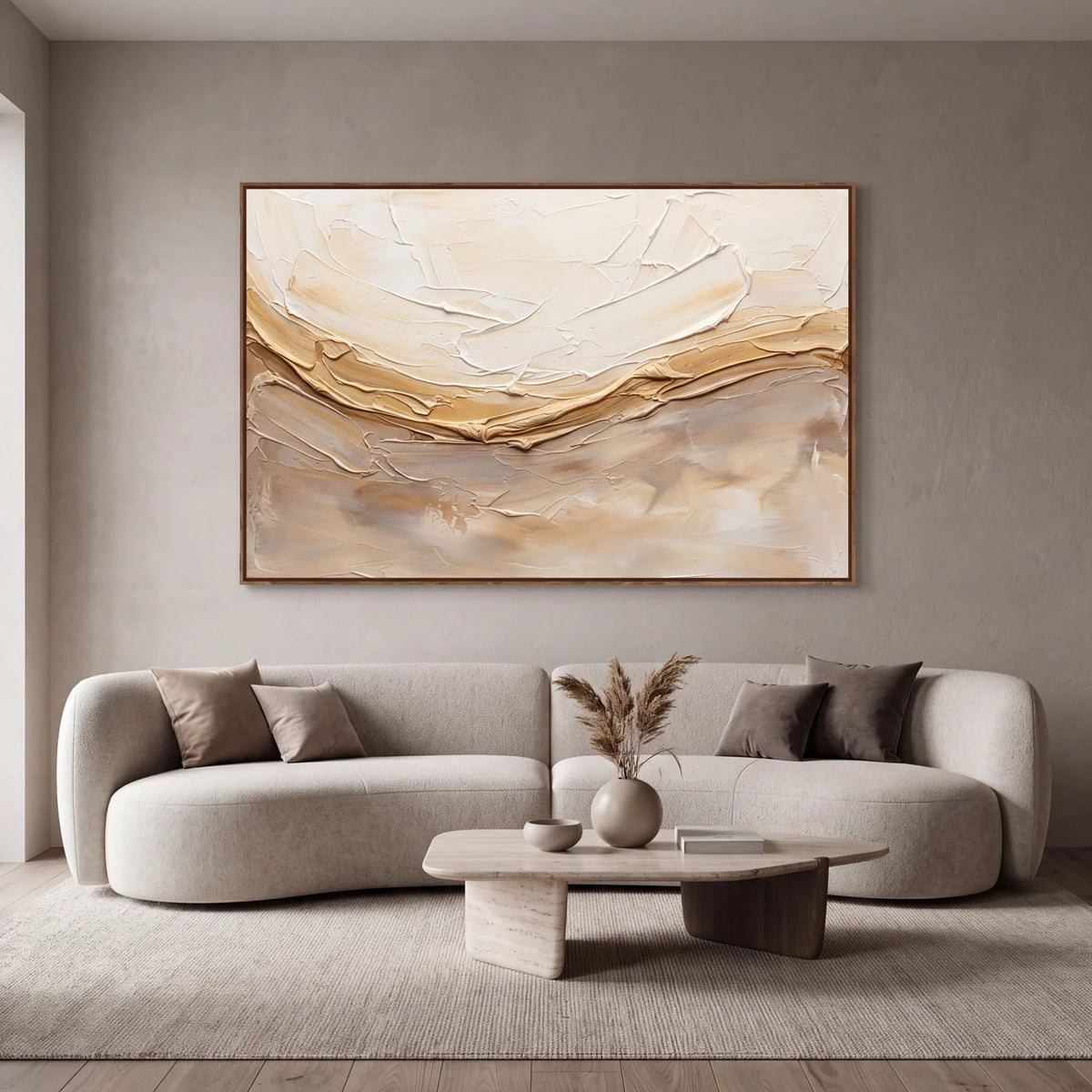 Quadro Decorativo Relevo de Areia - 1 Peça